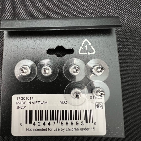 Napier Bunny Easter Egg and Carrot Earrings Set of 3 - Picture 4 of 4